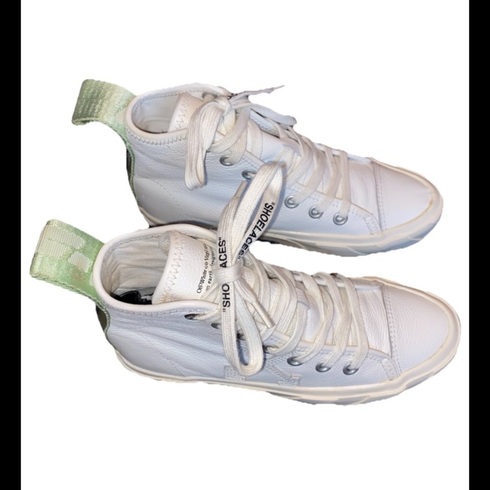 Off-White Virgil Abloh Arrow High Top Sneakers Sz Women’s 37 - Picture 1 of 16